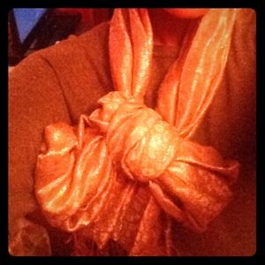 Gold shimmery leopard print scarf