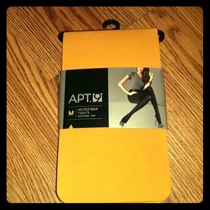 Kohl's orange/gold tights Apt. 9 size M