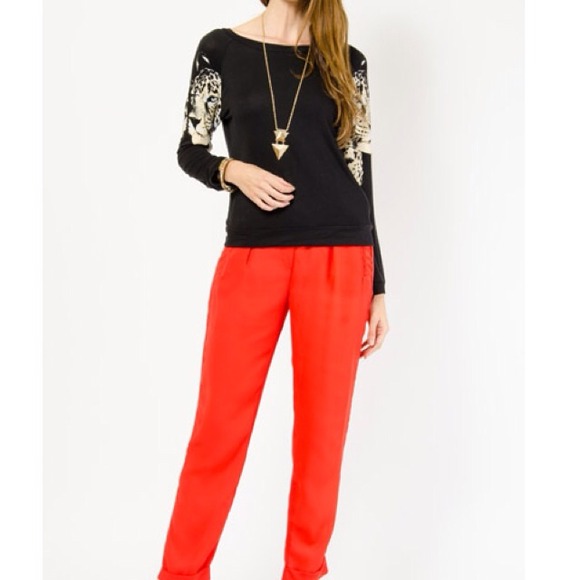 ⚡FLASH SALE⚡CHEETAH FACE KNIT TOP ONLY 1 LEFT in M - Picture 4 of 4