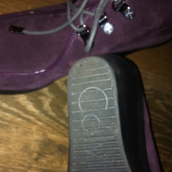 Calvin Klein Plum Wedge Booties - Picture 4 of 4