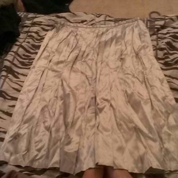 Silver ruffeled skirt