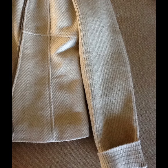 Bebe wool-blend moto jacket with knit sleeves - Picture 3 of 5