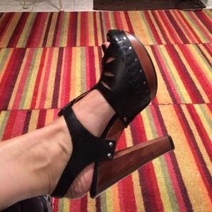 Frye - black leather heels *RESERVED FOR @KREN61**