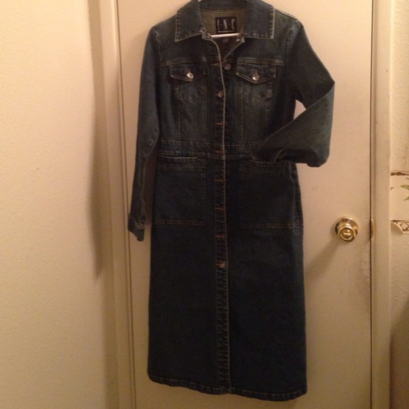 inc Denim - International Concepts Long Denim Coat Size S