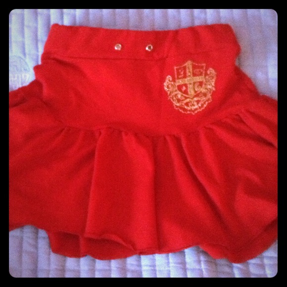 Juicy red mini skirt