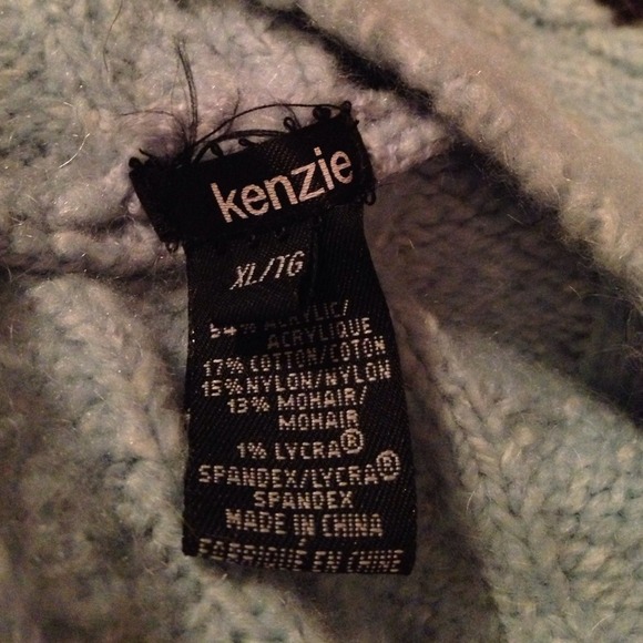 Light Blue Hooded Wool Sweater - Picture 3 of 3