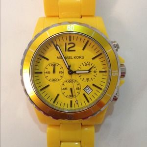 Yellow Michael Kors Watch.