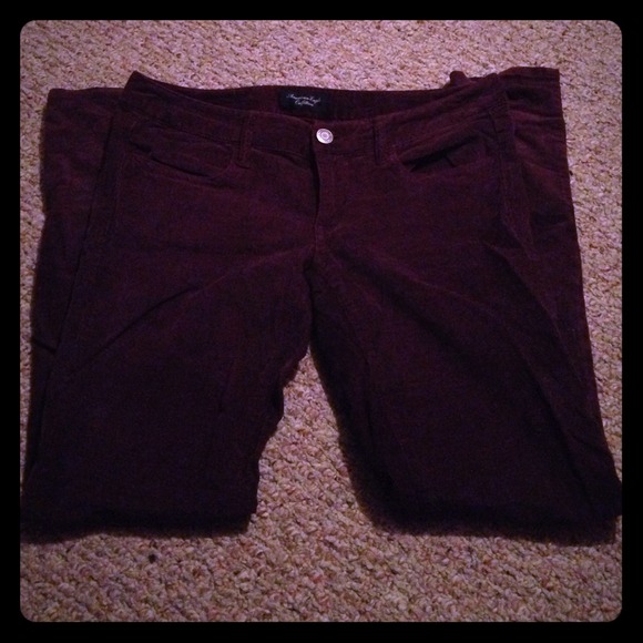 Purple american eagle corduroy pants