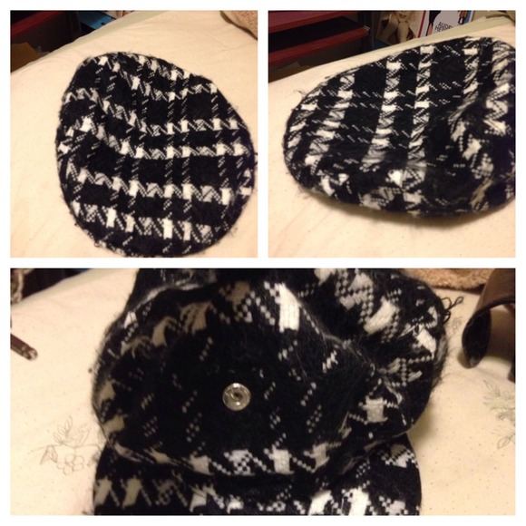 Ann Klein Wool cool cap black/white