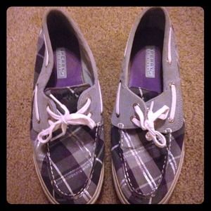 Purple checkered sperry's👟💜💕
