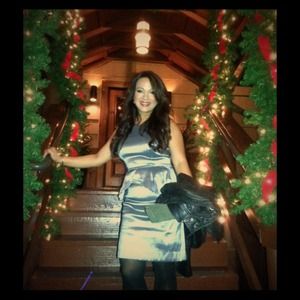 Silver peplum dress by Walter