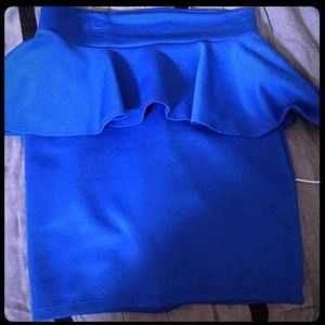 Royal Blue Peplum Skirt!