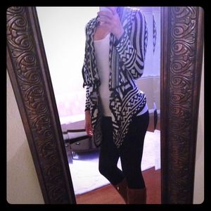 Tribal Sweater Medium and chevron top