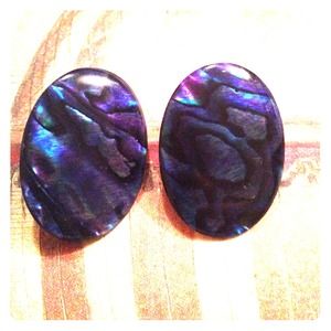 Sea Blue Abalone Earrings
