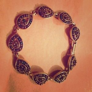 Purple Shimmery Bead Bracelet