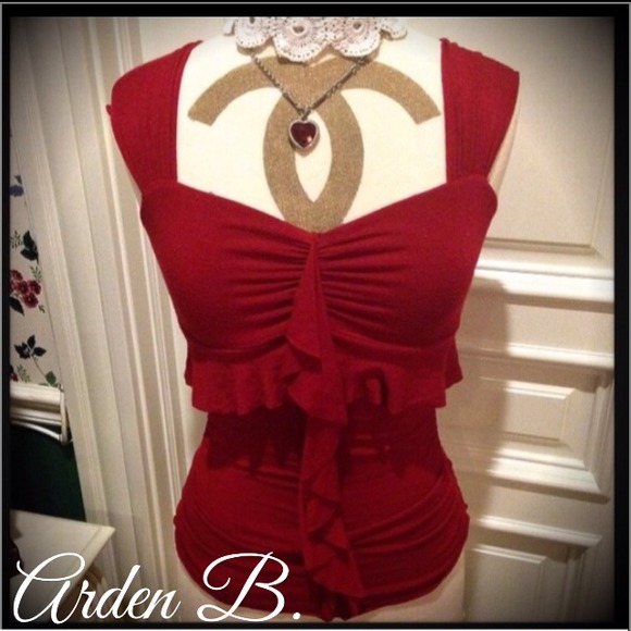 🎀SOLD🎀 ARDEN B. Silky Red Sexy Tank Top Shirt