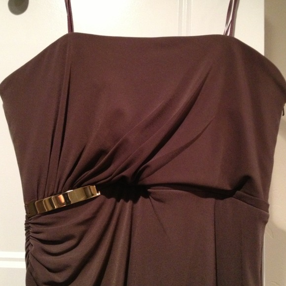 BCBG Max & Cleo Brown Short Tube Top Dress - Picture 2 of 4