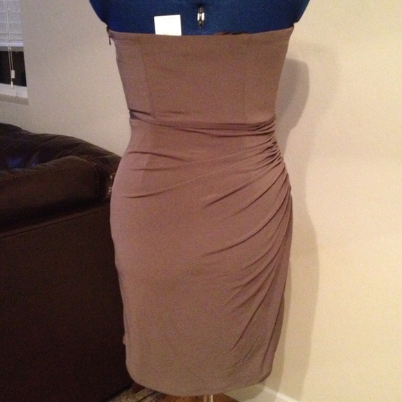 BCBG Max & Cleo Brown Short Tube Top Dress - Picture 4 of 4