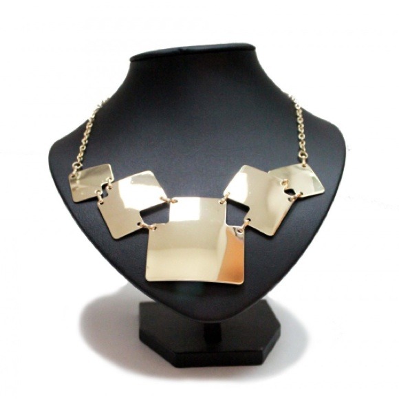 Metal Plates Statement Necklace