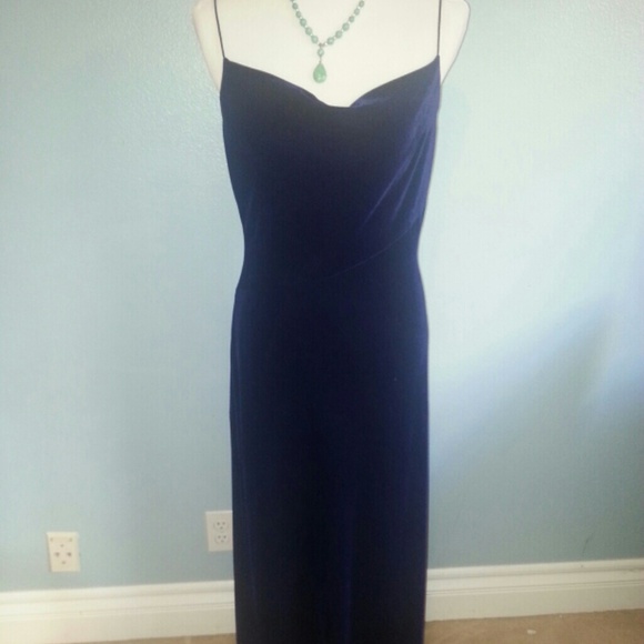 Long & soft deep Violet colored dress by Rimini