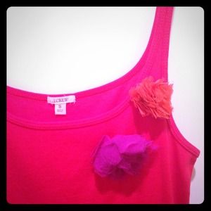 SOLD!! J. Crew pink-red tank with flowers