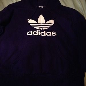 Purple Adidas hooded sweatshirt