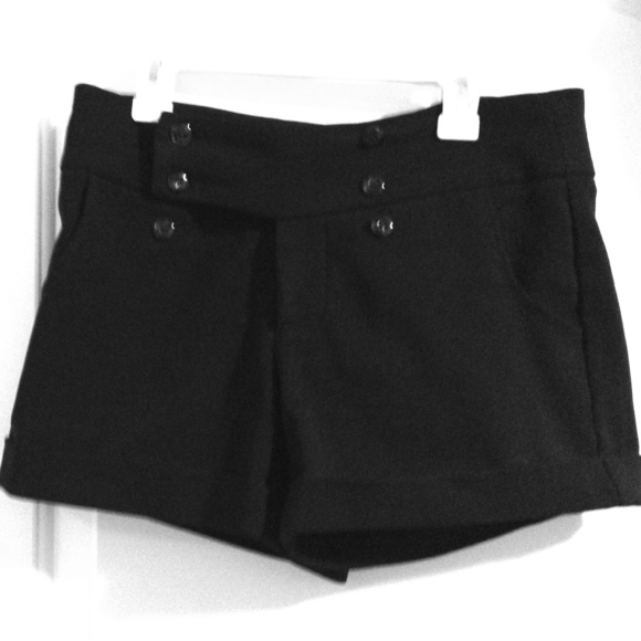 Black Tailored Shorts