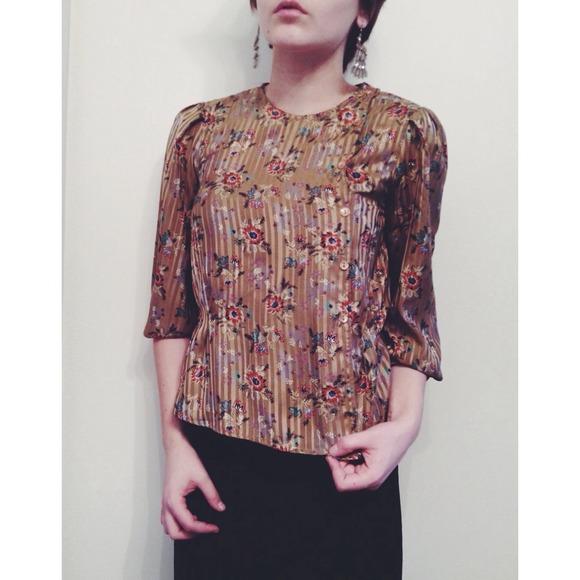 Vintage Asian Style button up top