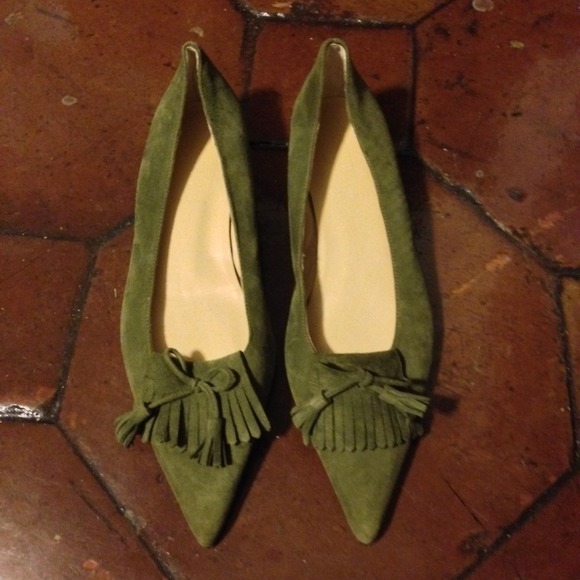 J. Crew Pointy Suede Leather Flats
