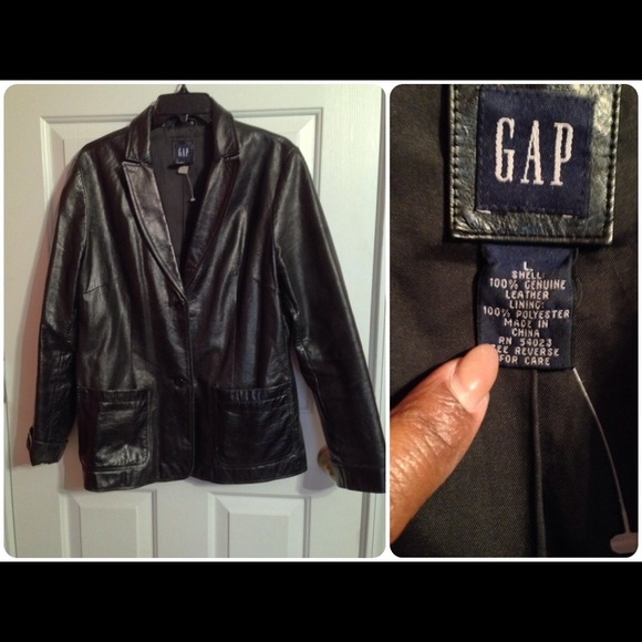 Leather blazer
