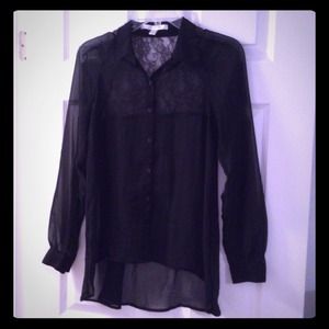 SOLD---Sheer black blouse***
