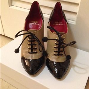 Cheap and Chic Moschino lace up booties