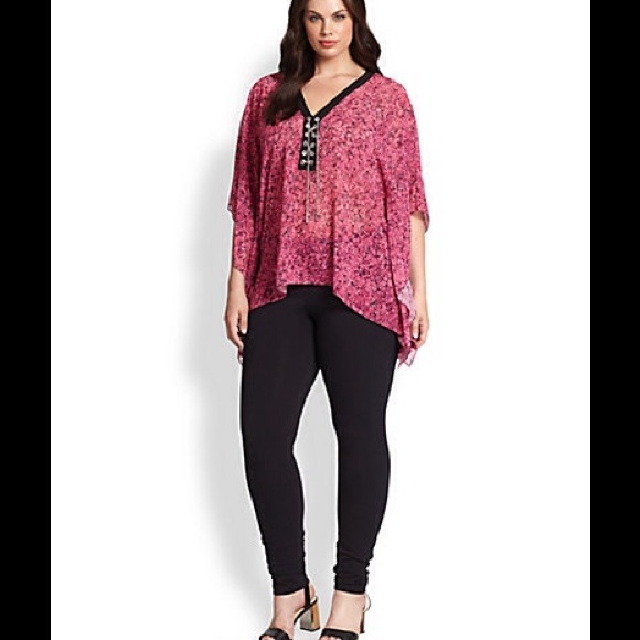 MICHAEL Michael Kors Tops - Michael Kors salon Z lace up poncho blouse NWT$110