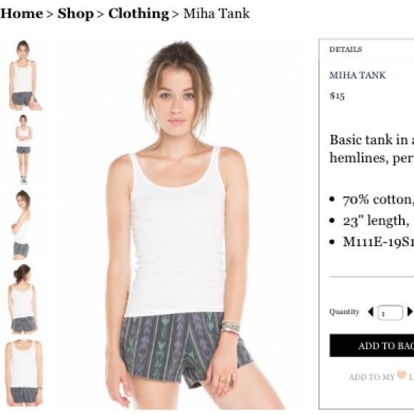 S O L D ❤️ Brandy Melville tank
