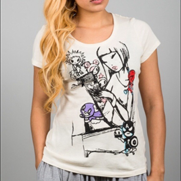 tokidoki x Marvel Cream Comic Love Tee