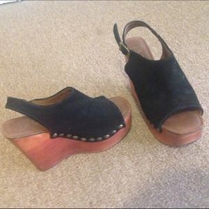 Jeffrey Campbell sling back clog Havana wedge