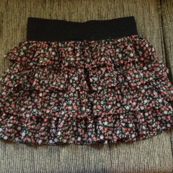 Floral skirt.