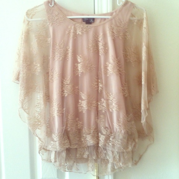 Going out top. Tank top with a lace overlay. - Picture 1 of 2