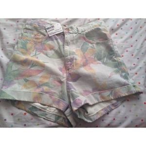 American Apparel Printed High Waisted Shorts