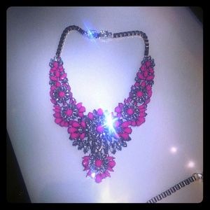 Shourouk style necklace pink