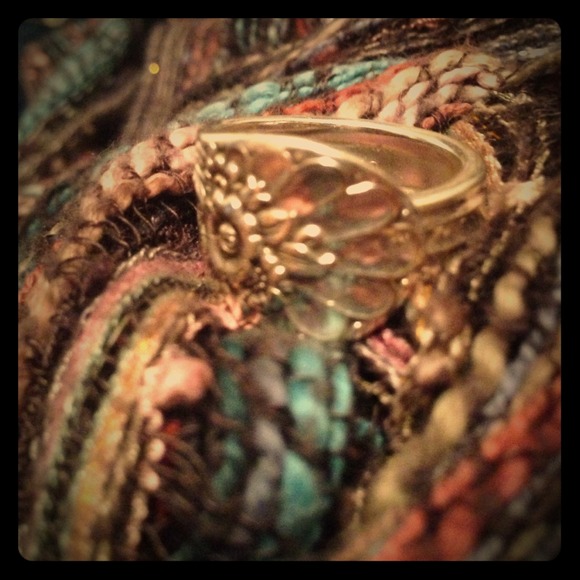 Size 10 spoon ring, antique silver, gorgeous!