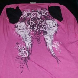 Pink flowing cover up