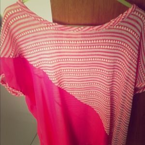 This is a fabulous chiffon and knit shirt!