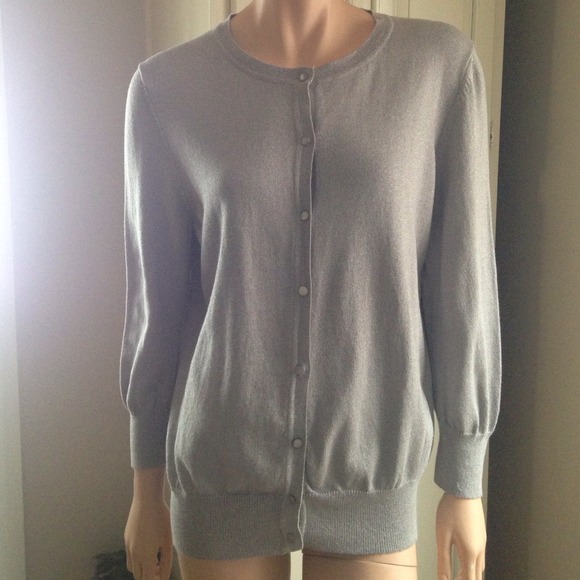 Gray Cardigan w/ Sliver Specks