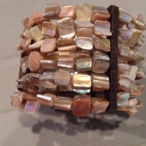 Shell and stone bracelet