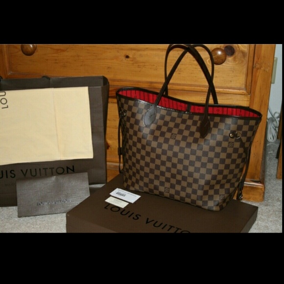 Aunthentic Louis Vuitton Damier Never Full MM