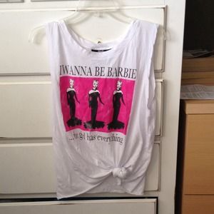 Charlotte Russe Barbie muscle tee