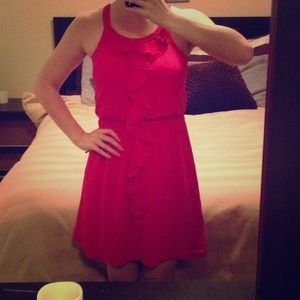 SOLD Sz 4 Red Silk & Ruffled Tommy Hilfiger