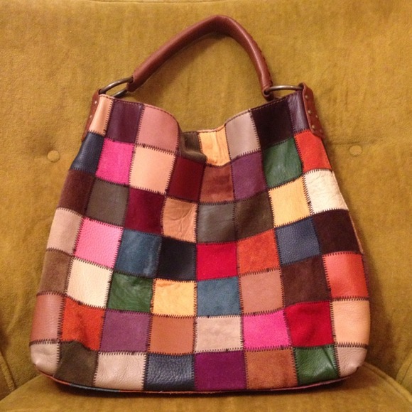 Lucky Brand Leather Patchwork Purse/Tote