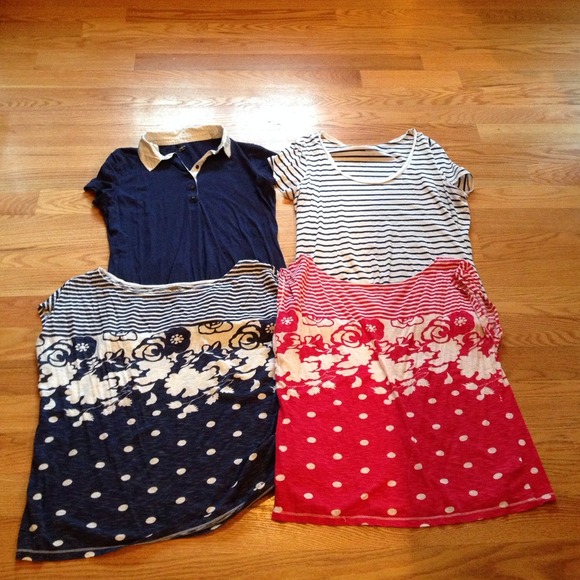 FOUR short sleeve shirts size XL